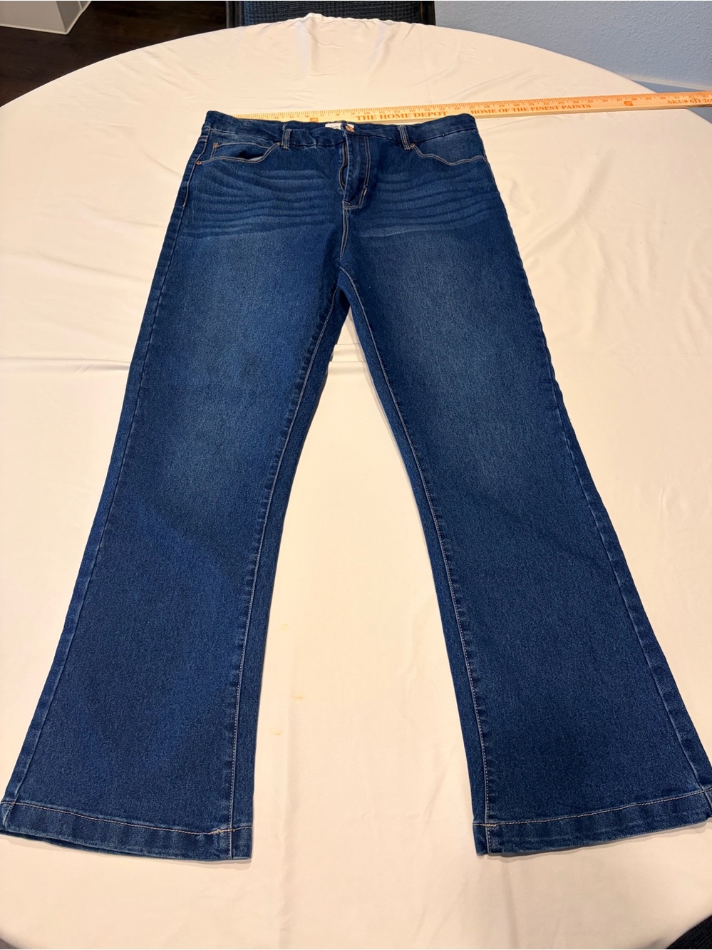 Nicole Miller New York Flare Bootcut Jeans Dark Wash Size 16 Stretch Y2K
